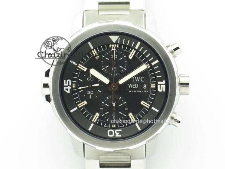 MIROTIME 0225 FastDry Portofino IW356501 SS V3 MK 1:1 Best Edition Black Dial On SS Mesh Bracelet MIYOTA 7195